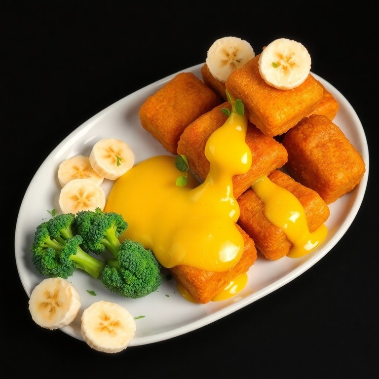 Croquetas de Atún y Papas con Salsa de Maracuyá y Plátano