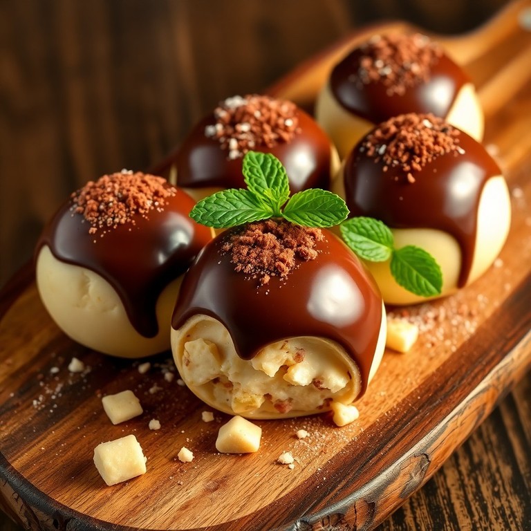 Bombom Gelado de Leite Ninho e Nescau com Biscoito