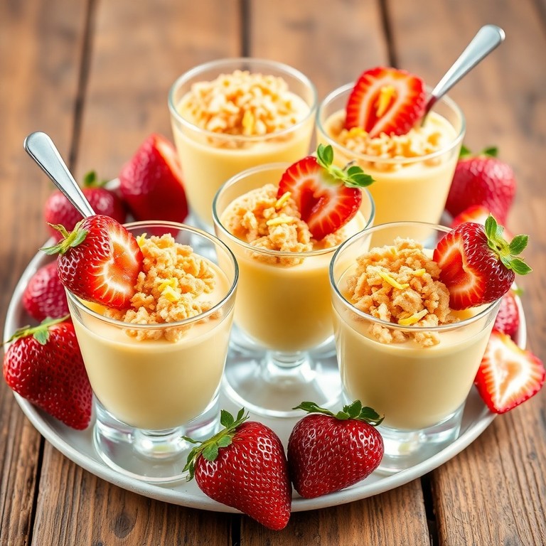 Mousse de Maracujá e Limão com Crumble de Morango