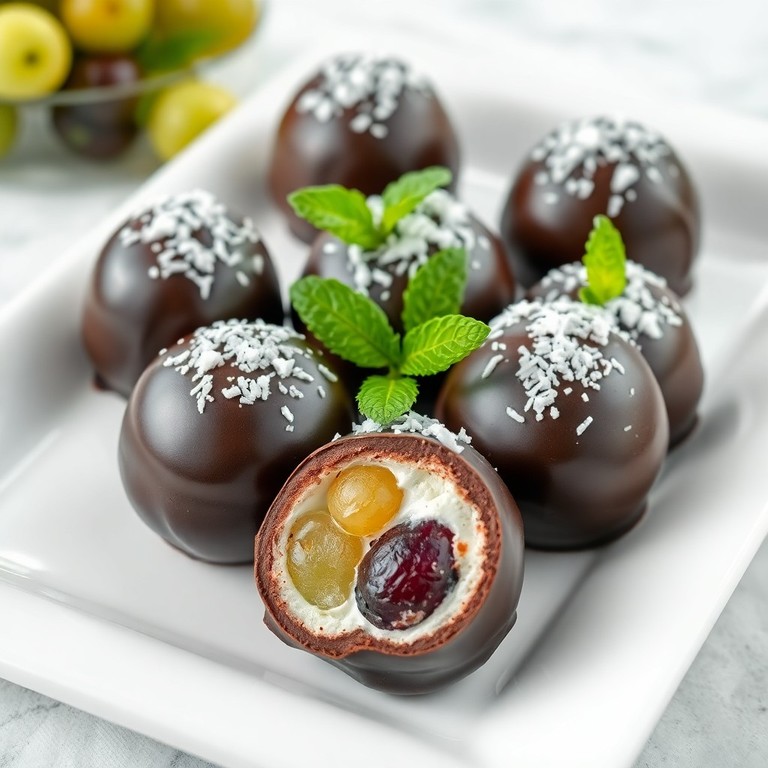 Bombom de Uva Gelado com Leite Condensado e Leite em Pó