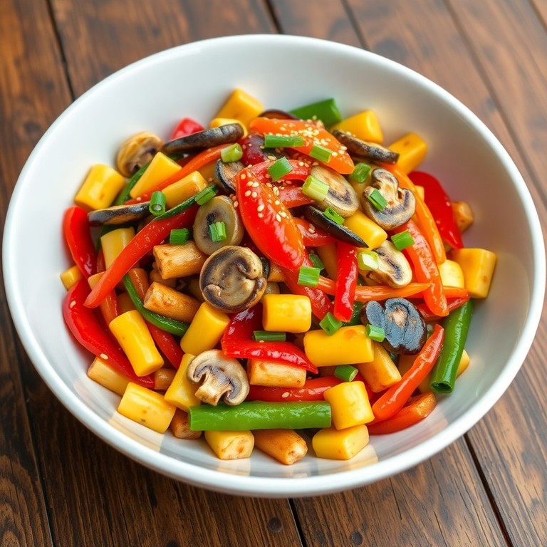 Rainbow Vegetable Stir-Fry with Ginger-Soy Glaze