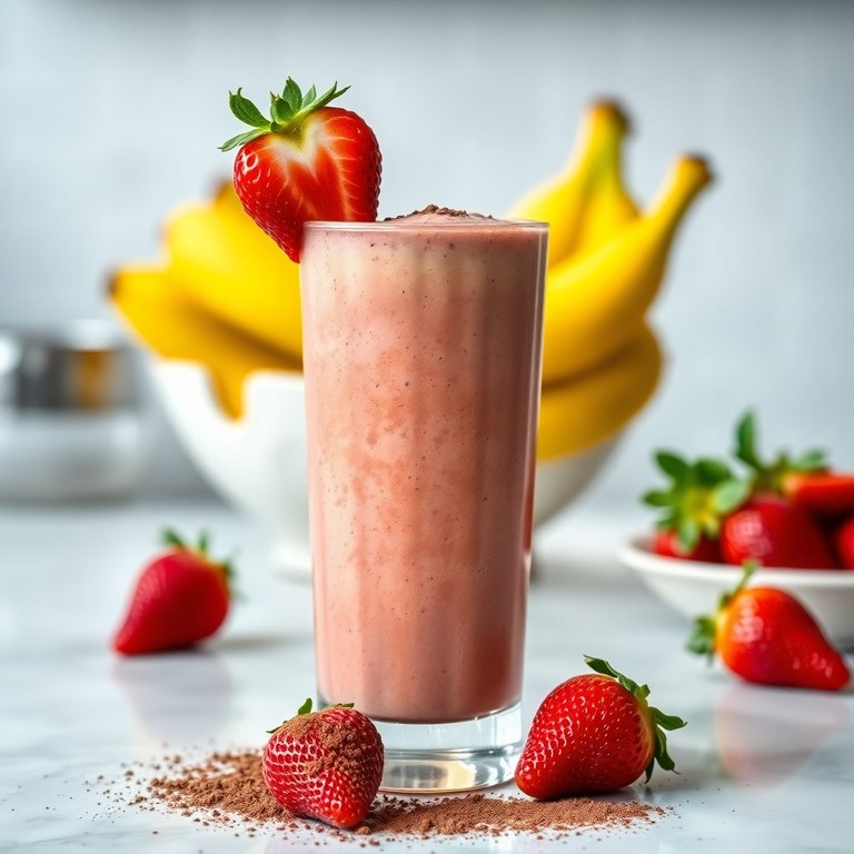 Smoothie Power de Banana, Morango e Achocolatado