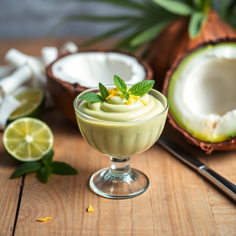 Mousse de Abacate com Leite de Coco e Limão