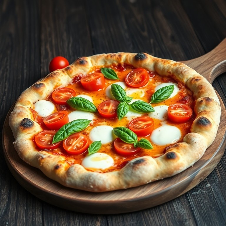 Pizza Napoletana con Lievito Madre, Pomodorini e Mozzarella di Bufala