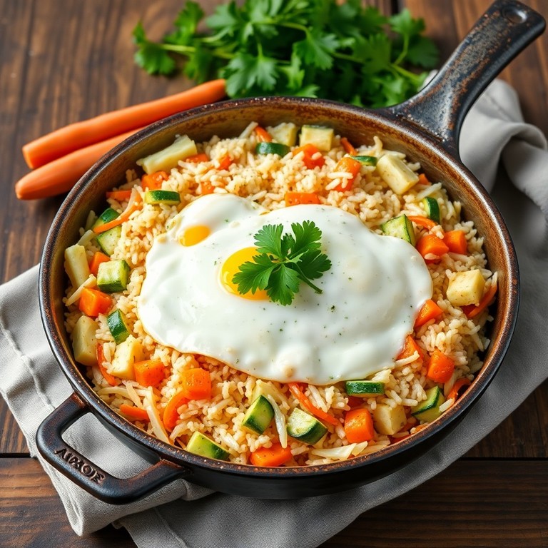 Weißkohl-Reis-Pfanne mit Kokosmilch