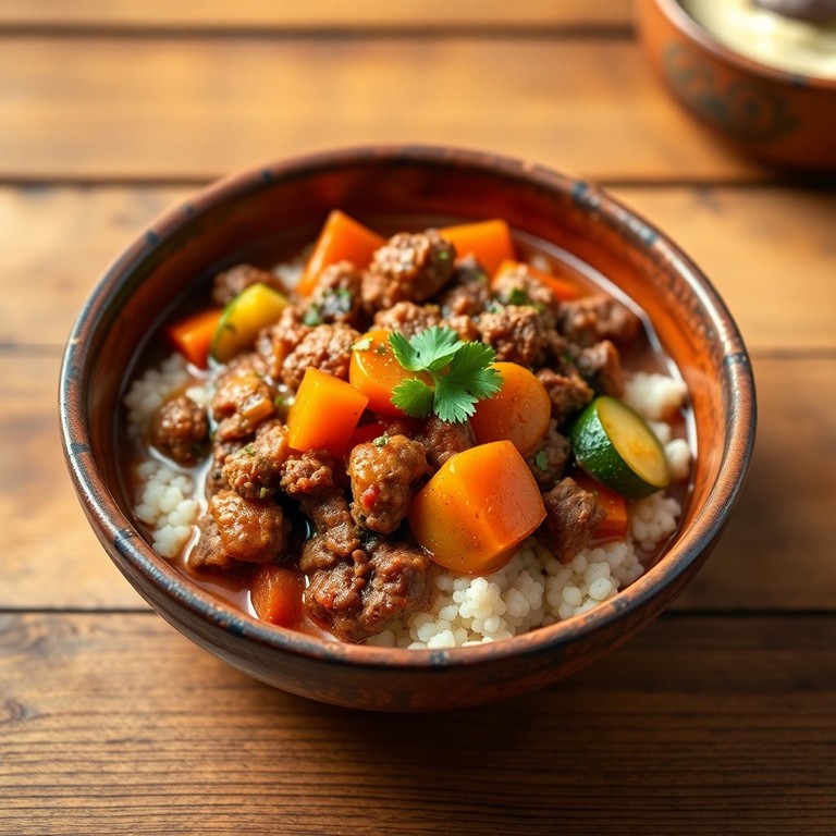 Tajín de Carne Molida con Zapallo Italiano y Zanahoria