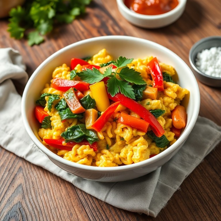 Rainbow Veggie and Egg Scramble