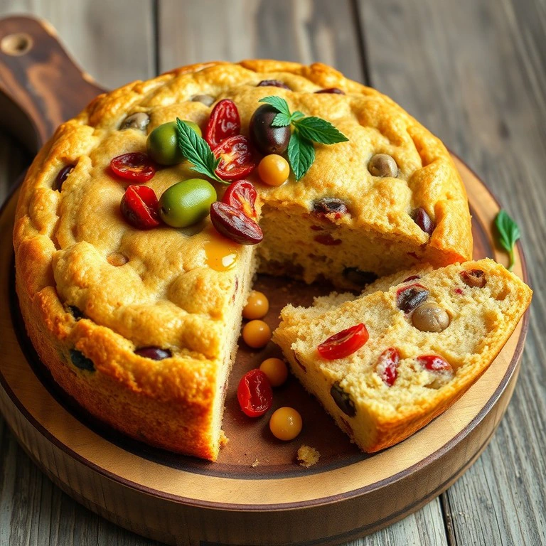 Cake Hyperprotéiné aux Olives, Tomates Séchées et Pois Chiches
