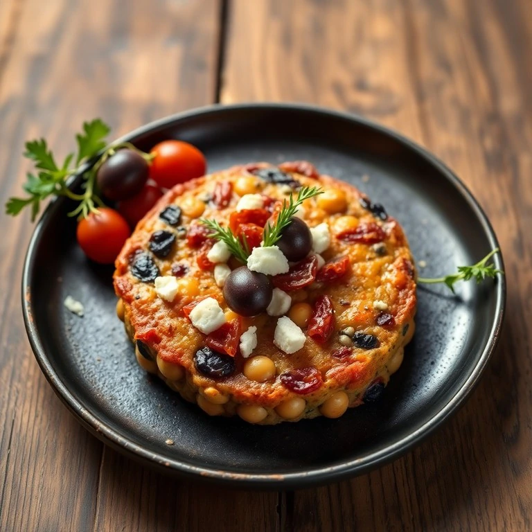 Cake Hyperprotéiné aux Olives, Tomates Séchées, Pois Chiches et Feta