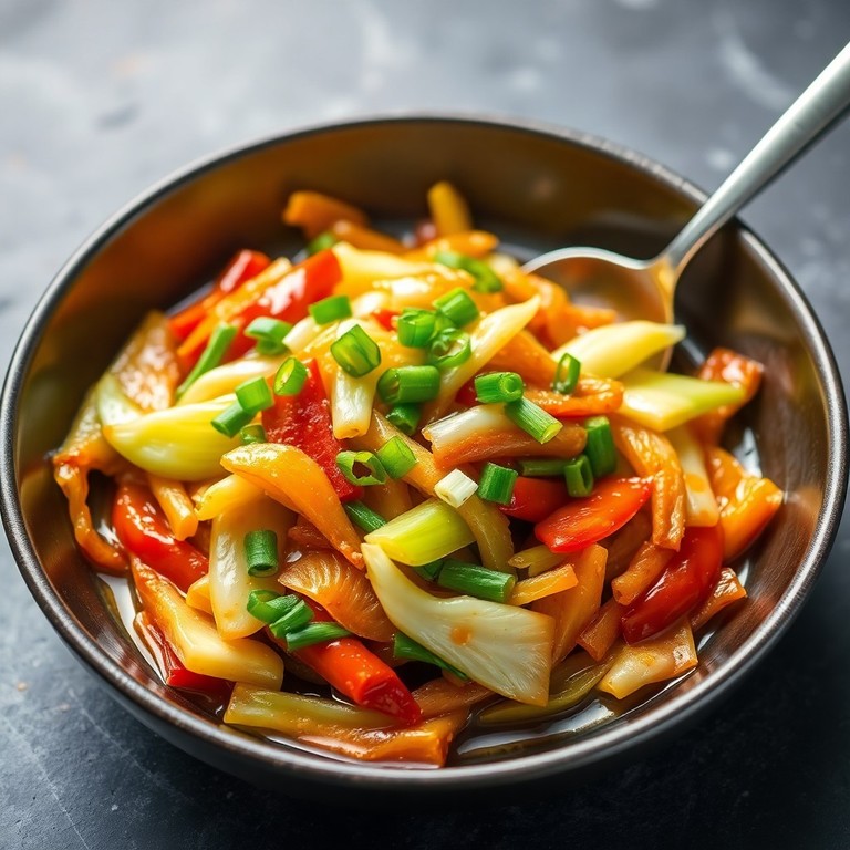 Ginger-Garlic-Vinegar Glazed Chinese Cabbage Stir-Fry