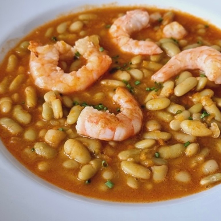 VERDINAS CON LANGOSTINOS