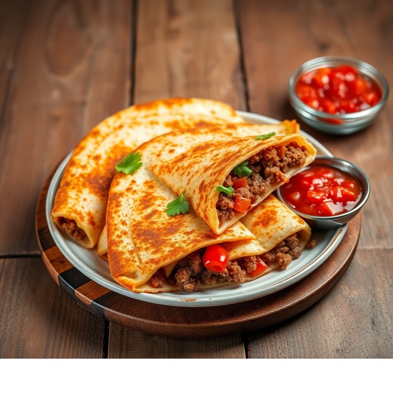 Blitz-Quesadillas mit Hackfleisch