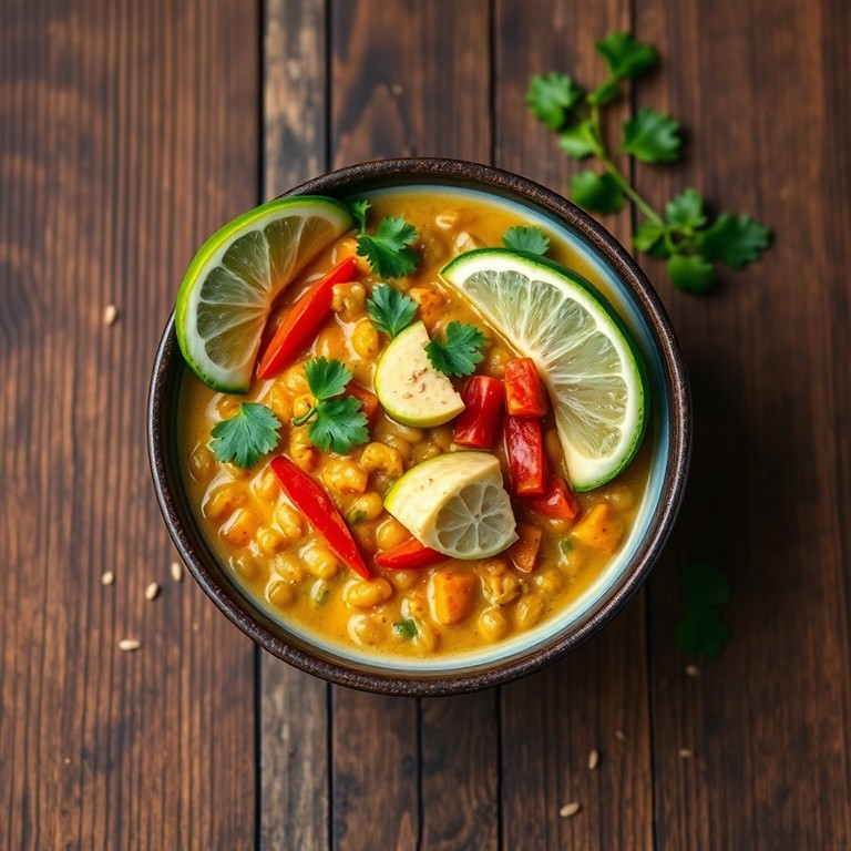 Exotische Linsen-Curry-Bowl