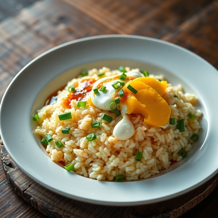 Riz Cantonais à la Crème Fraîche et aux Œufs Brouillés