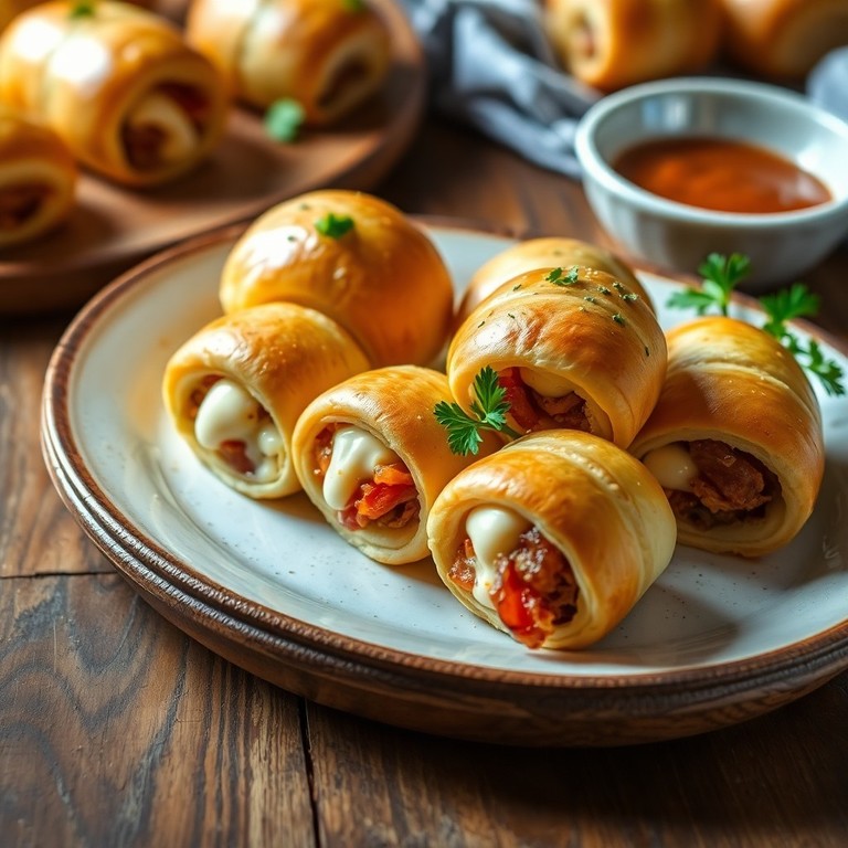 Enroladinhos de Calabresa, Bacon e Queijo