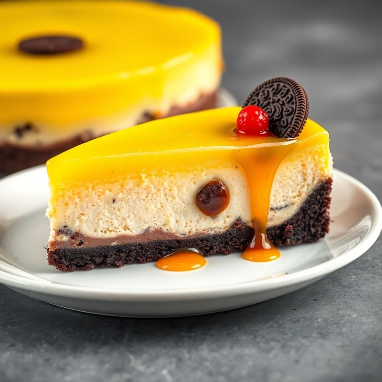 Tarta de Queso Oreo con Nutella y Gelatina de Piña