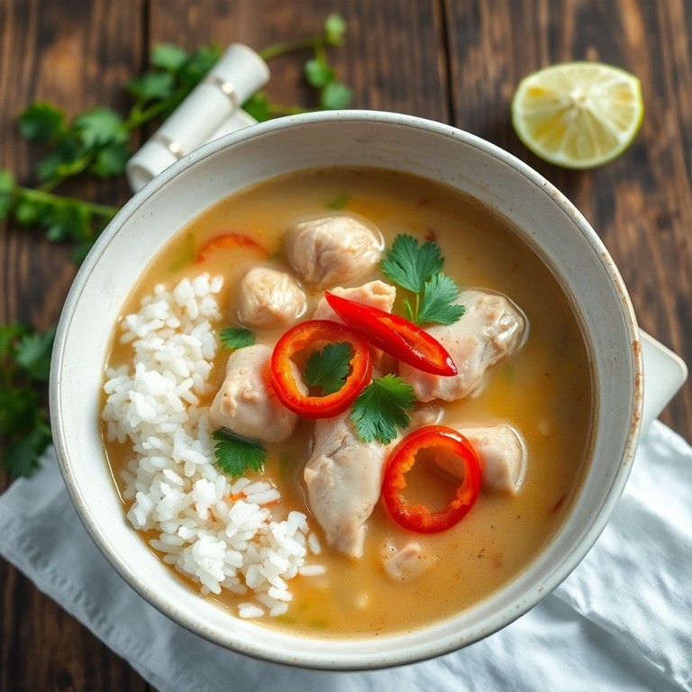 Glutenfreie Thai-Kokos-Hühnersuppe mit Reis