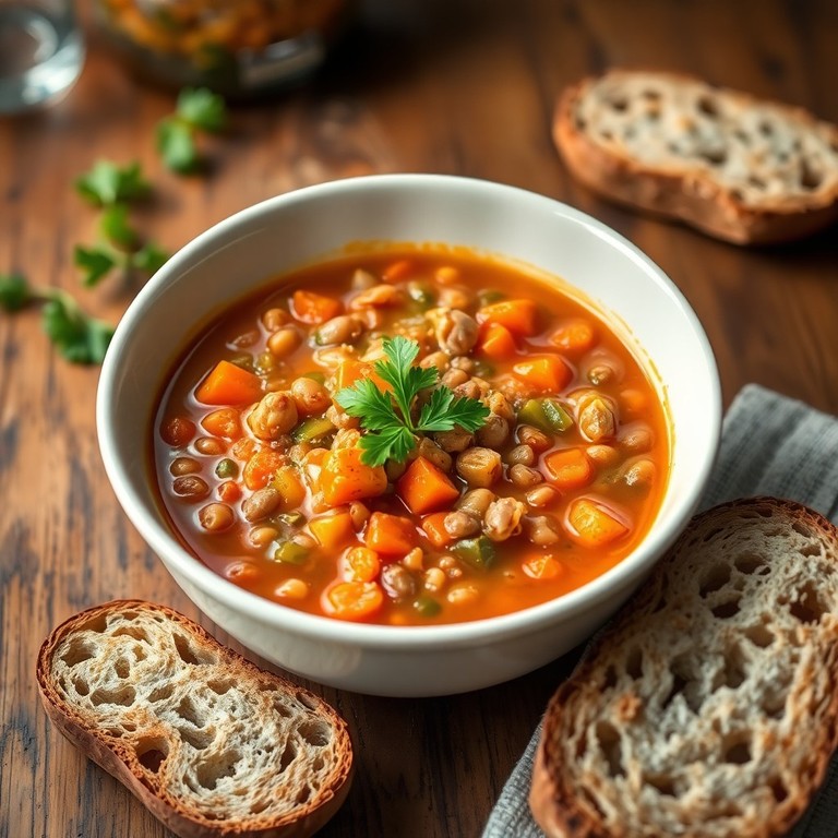 Geräucherte Paprika-Linsen-Suppe