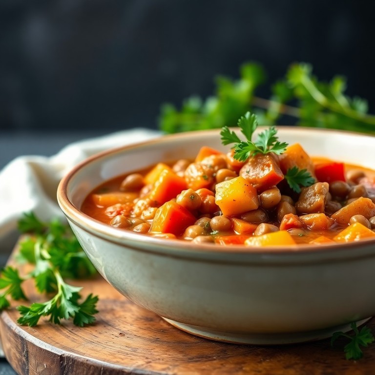 Geräucherte Paprika-Linsen-Suppe ohne Brot