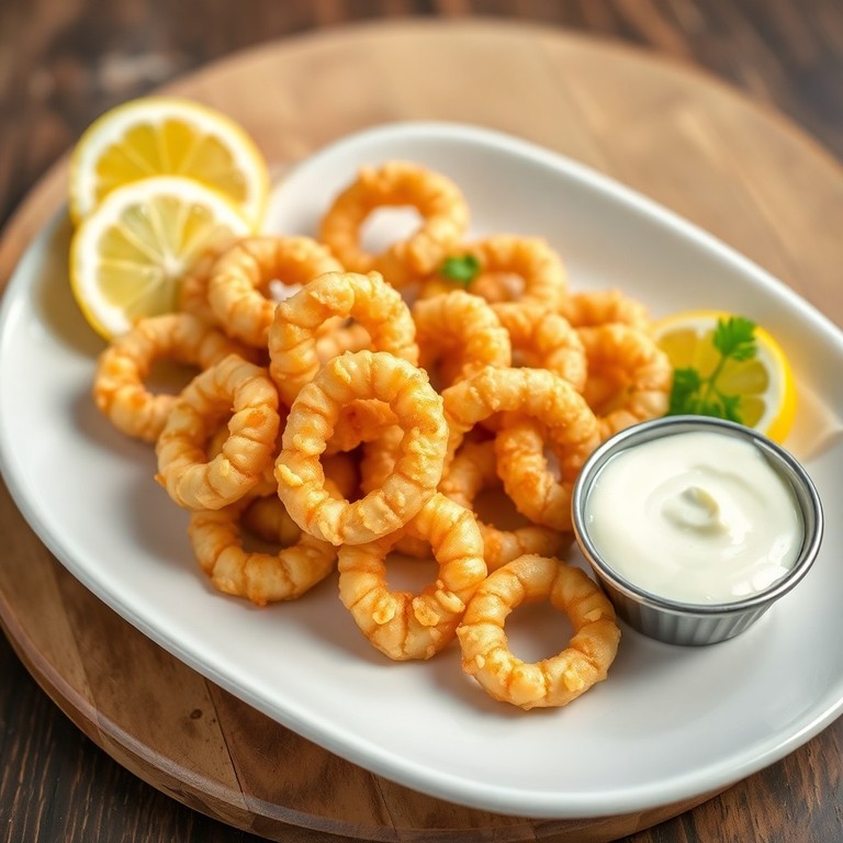 Glutenfreie Calamari Fritti mit Zitronen-Aioli