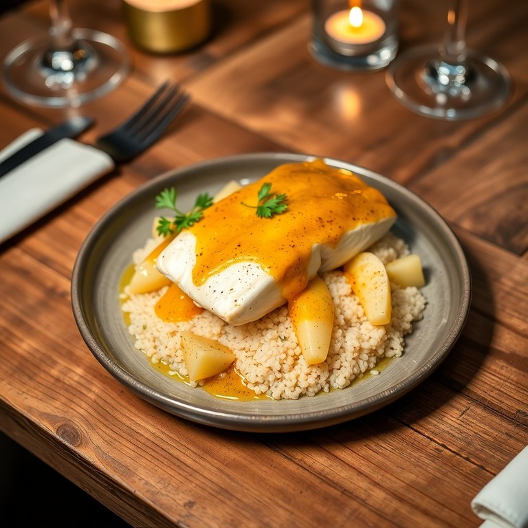 Lenguado al Ají Amarillo con Quinua y Sancayo