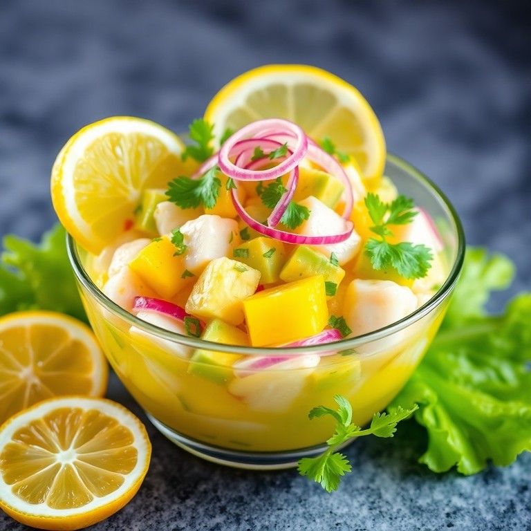 Ceviche de Sancayo y Aguacate con Ají Amarillo