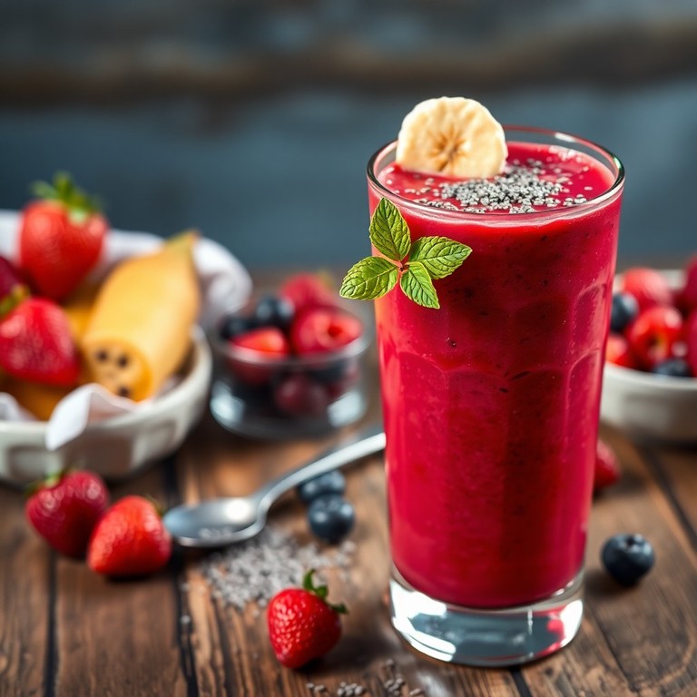 Smoothie Minceur aux Fruits Rouges et Chia