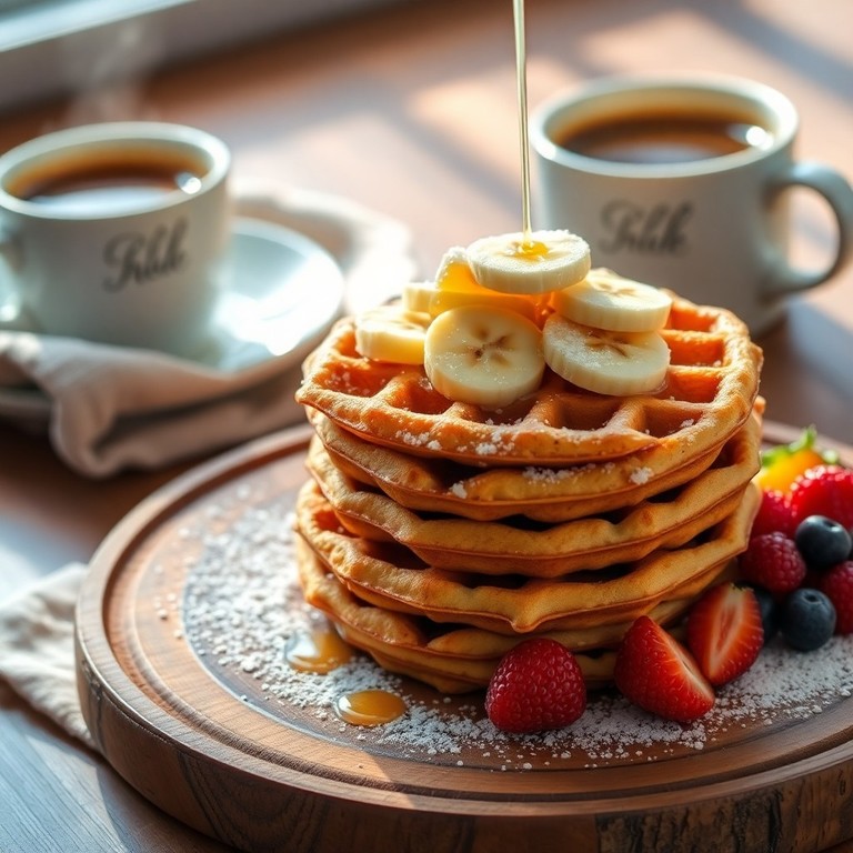 Waffles de Avena y Plátano Energéticos