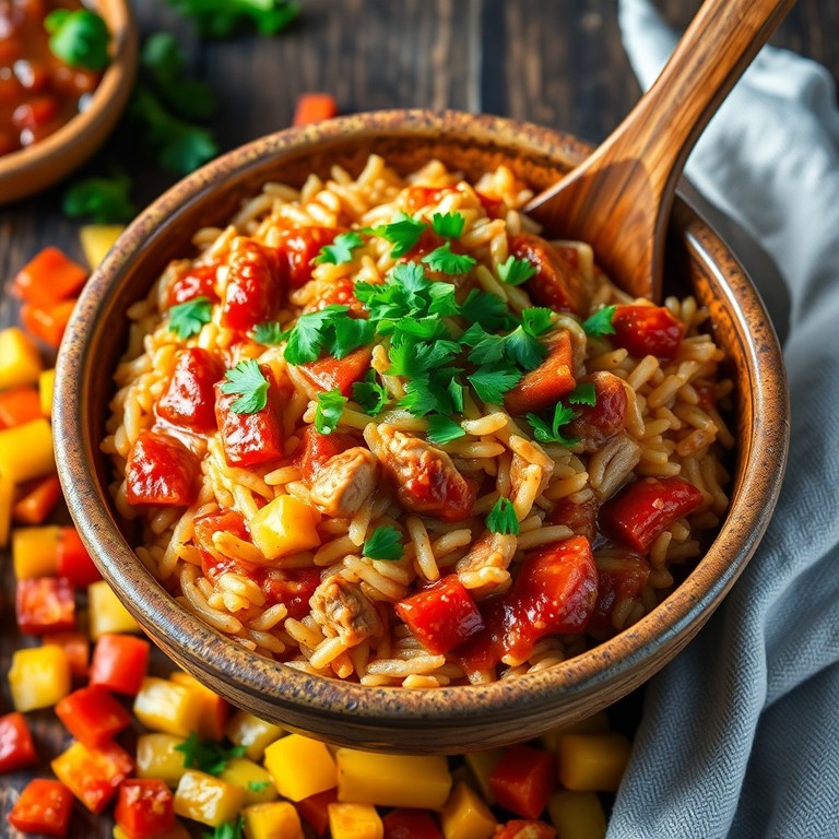 Arroz Cremoso de Frango Defumado à Mexicana