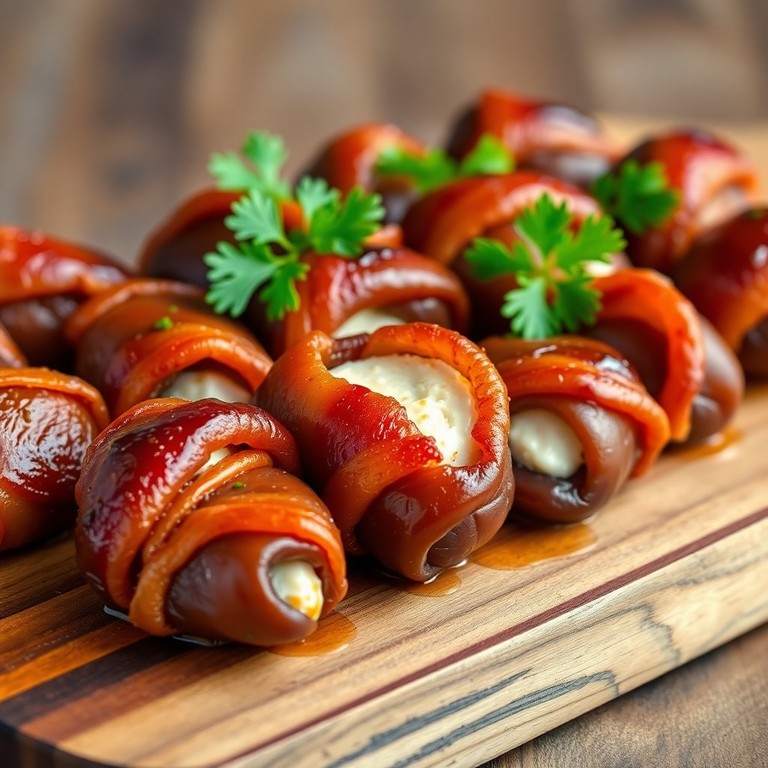 Maple-Bacon Goat Cheese Stuffed Dates