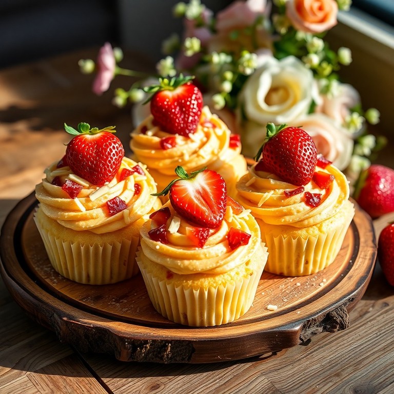 Magdalenas de Plátano, Fresa y Chocolate Blanco