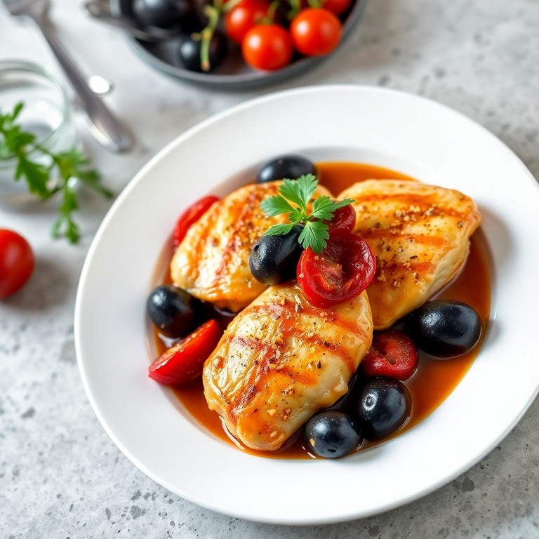 Poulet Sauté aux Olives et Tomates Séchées
