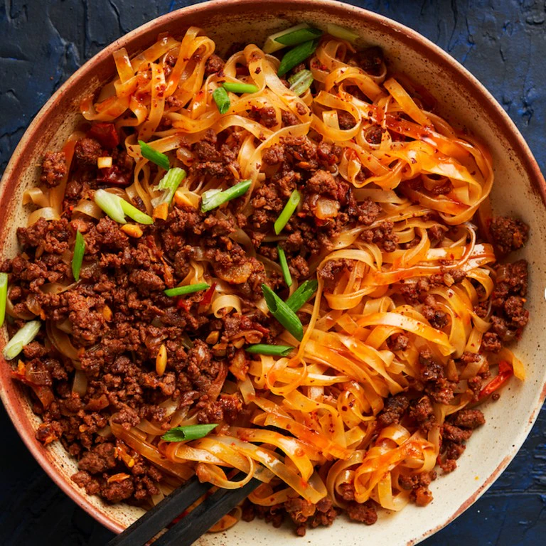 Fideos Sambal Picantes con ternera