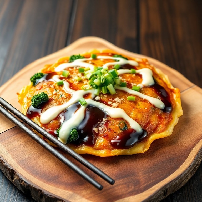 Broccoli Spinach Cheddar Okonomiyaki