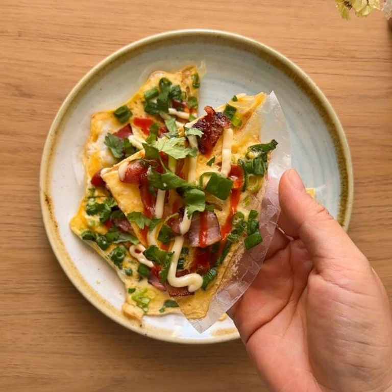 Pizza Vietnamita (Bánh Tráng Nướng)