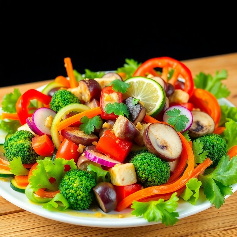 Ensalada Crudité de Verduras con Vinagreta de Lima