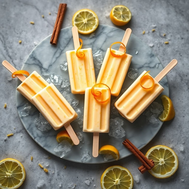 Crème Catalan Eis-am-Stiel mit Zitrusaromen