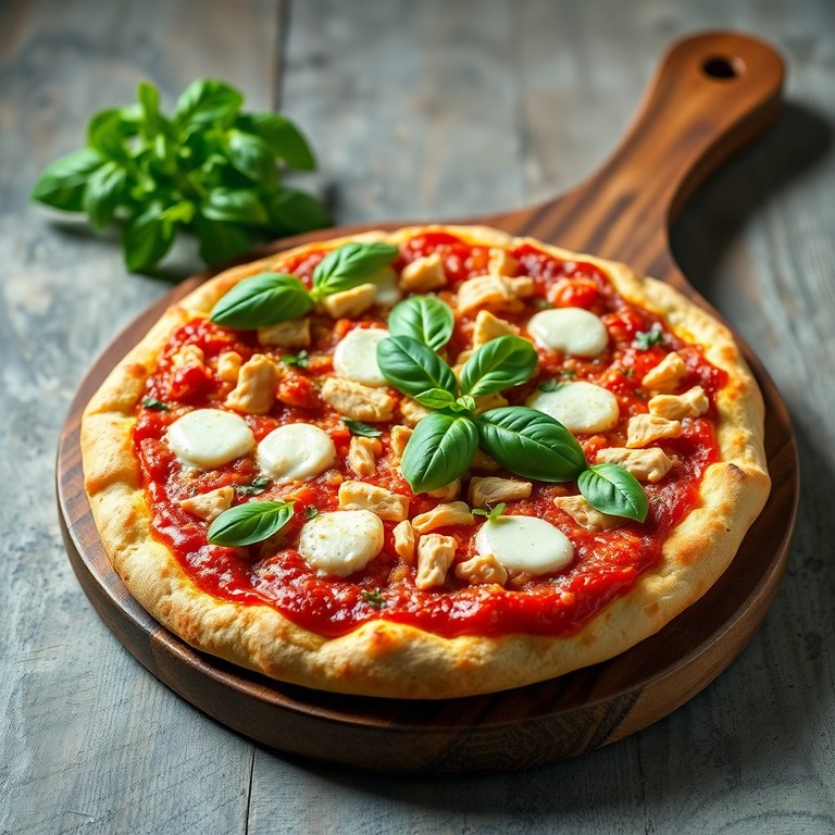 Pizza de Frango Light com Massa de Batata