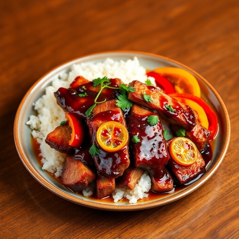 Cerdo Glaseado con Sancayo y Salsa Hoisin