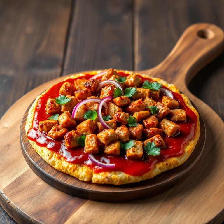 Pizza de Patata con Pollo Cajún y Salsa Barbacoa