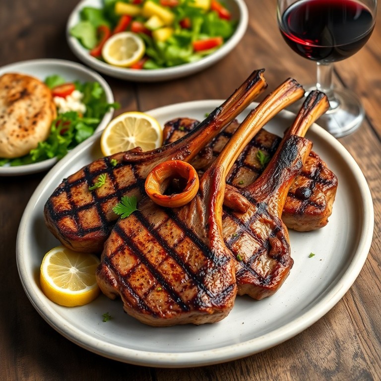 Gegrillte Lammkoteletts nach griechischer Art (Paidakia)