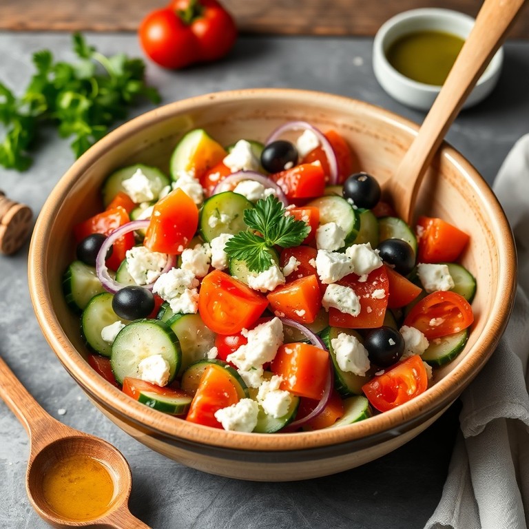 Mediterraner Gurken-Tomaten-Salat