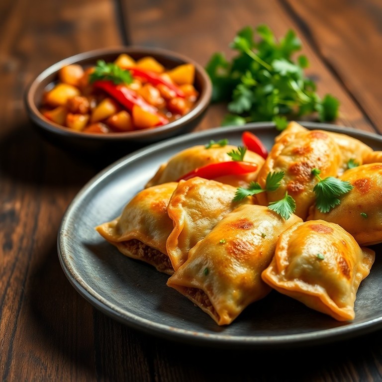 Spicy Ground Pork and Potato Empanadas with Crunchy Peppers