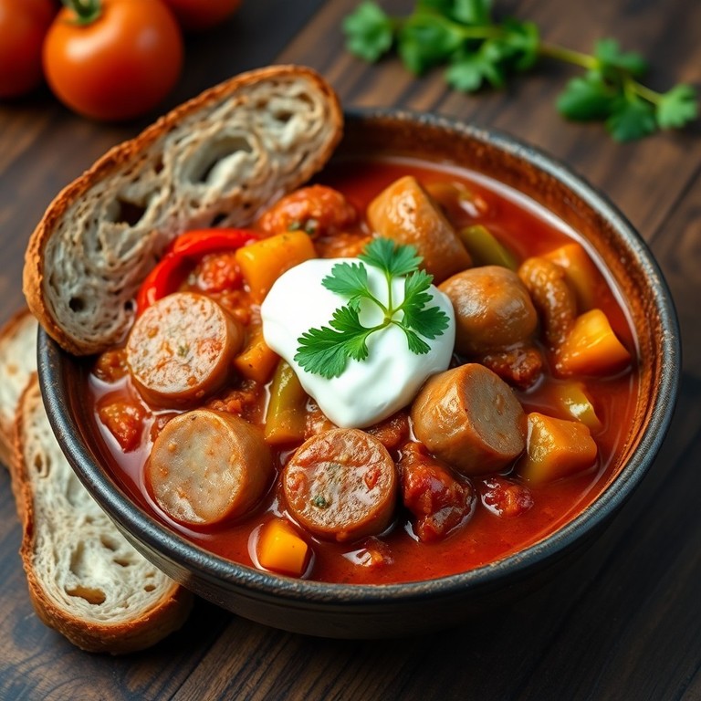 Ungarisches Wurstgulasch mit Paprika und Kümmel - Mr. Cook