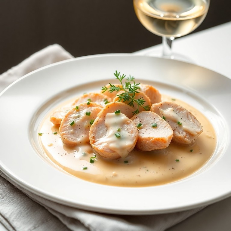 Émincé de Poulet à l’Estragon et Crème