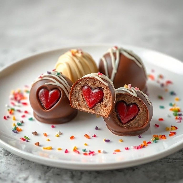 Bombons de Leite Ninho com Coração de Goiabada