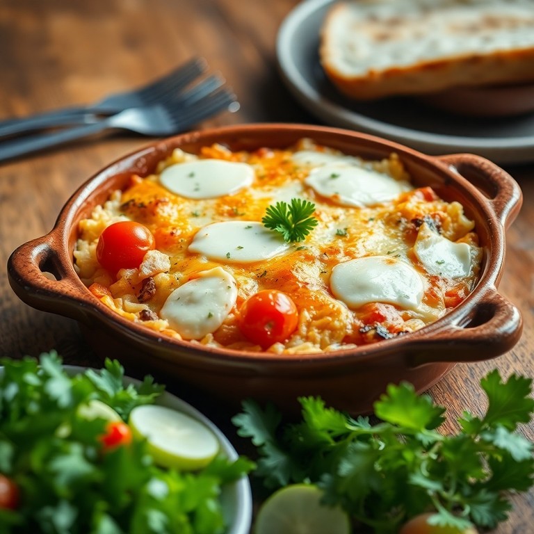 Gratín de Arroz con Atún, Tomate Cherry y Mozzarella