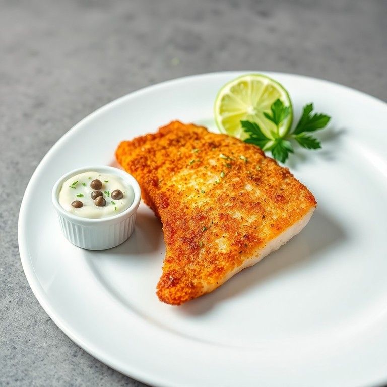 Filet de merlu pané et sauce tartare