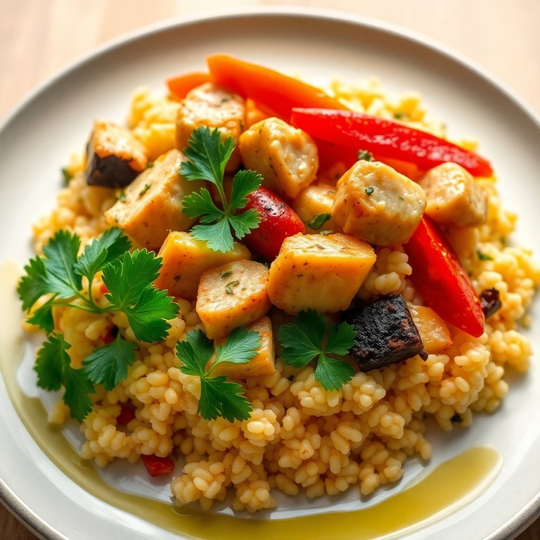 Couscous express aux légumes et viande mijotée