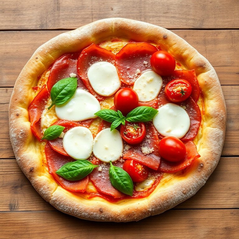 Pizza maison jambon-mozzarella-tomates confites
